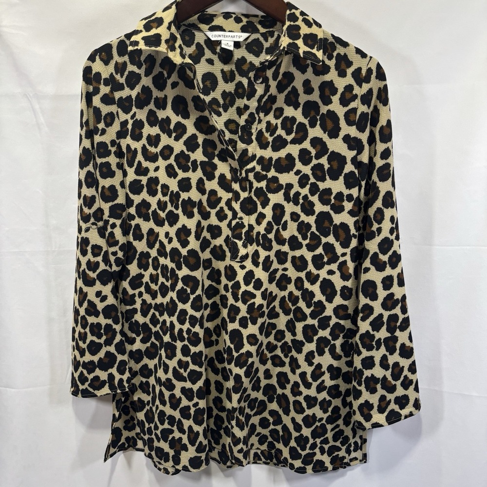 Counterparts Women's Long Sleeve Leopard Print‎ S Tunic